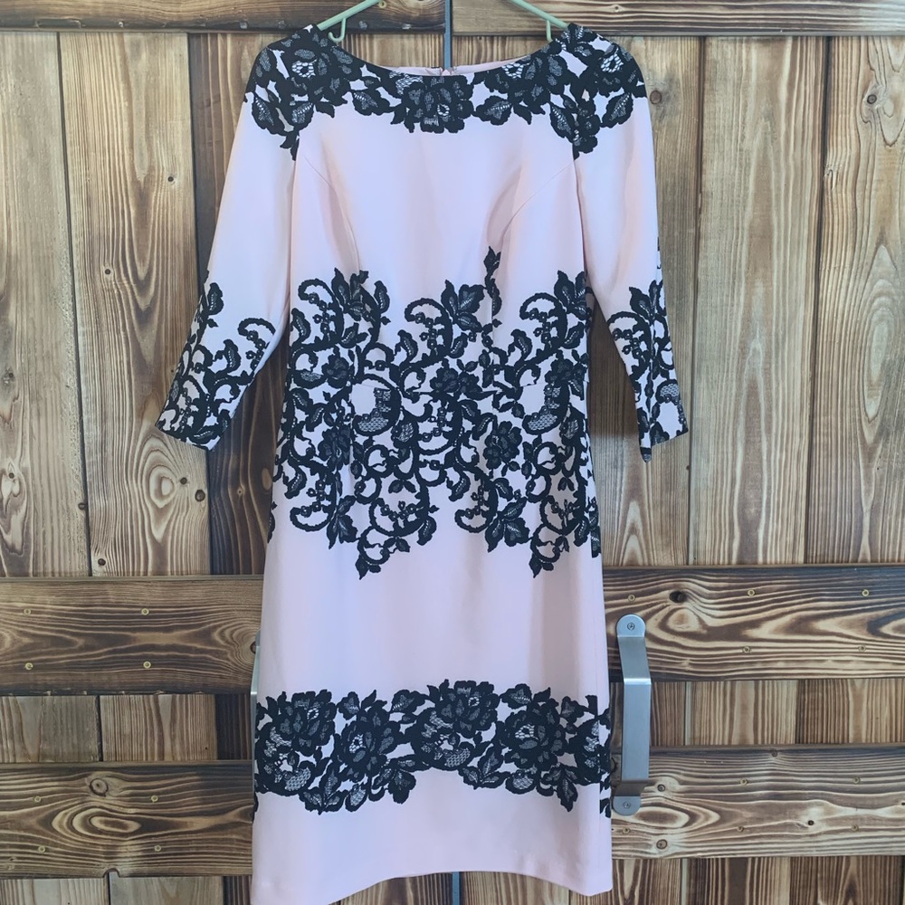 adrianna papell size 4 Pink 3/4 Sleeve Dress